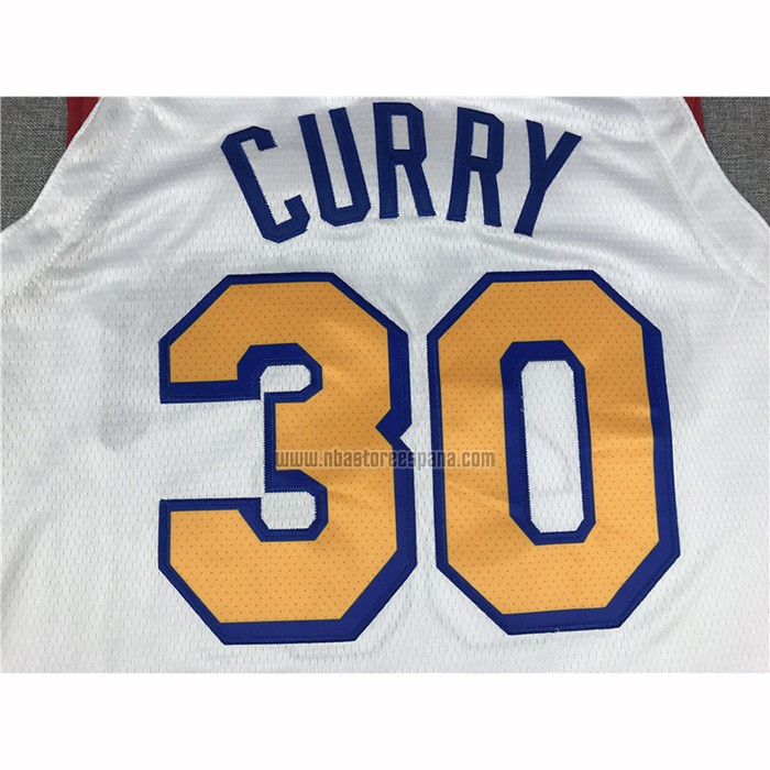 Camiseta Golden State Warriors Stephen Curry NO 30 Classic Edition Blanco